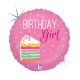Geburtstag Cake Girl Holo Happy Birthday Folienballon 46 cm