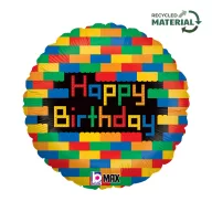 Geburtstag Blocks Happy Birthday Folienballon 46 cm