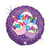 Geburtstag Cupcake Holo Happy Birthday Folienballon 46 cm