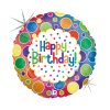Geburtstag Rainbow Dots Holo Happy Birthday Folienballon 46 cm