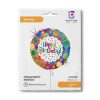 Geburtstag Rainbow Dots Holo Happy Birthday Folienballon 46 cm