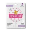 Erster Geburtstag Bear Holo Baby Girl Folienballon 46 cm