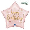 Geburtstag Pink Star Happy Birthday Folienballon 46 cm