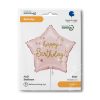 Geburtstag Pink Star Happy Birthday Folienballon 46 cm