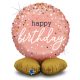 Geburtstag Rose Gold Happy Birthday Folienballon mit Sockel 41 cm
