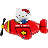 Hello Kitty Airplane Red Folienballon 76 cm