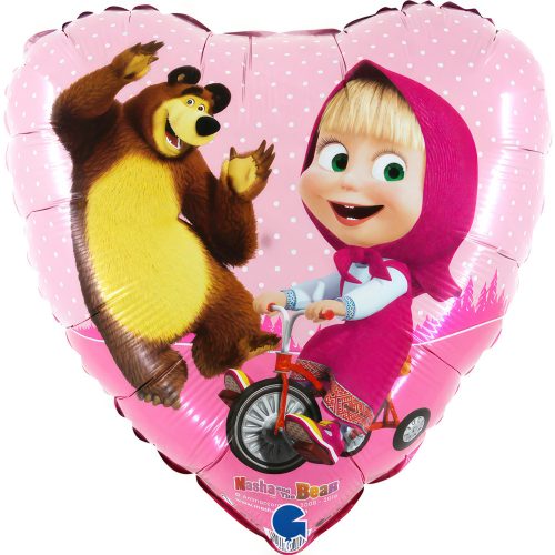 Mascha und der Bär Biking Folienballon 46 cm