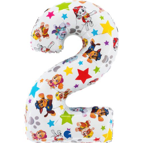 Paw Patrol Star Nummer 2 Folienballon 66 cm