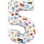 Bluey Friends Zahl 5 Folienballon 66 cm