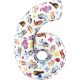 Bluey Friends Zahl 6 Folienballon 66 cm