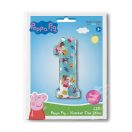 Peppa Wutz Blue Zahl 1 Folienballon 66 cm