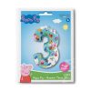 Peppa Wutz Blue Zahl 3 Folienballon 66 cm