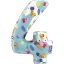 Peppa Wutz Blue Folienballon Nummer 4, 66 cm