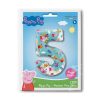 Peppa Wutz Blue Zahl 5 Folienballon 66 cm