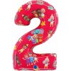 Pokomelon Red Nummer 2 Folienballon 66 cm