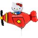 Hello Kitty Airplane Red mini Folienballon 35 cm (WP)