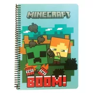 Minecraft Boom B/5 liniertes Spiralheft mit 70 Seiten