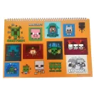 Minecraft Creepers Need Hugs A/4 Spiral-Skizzenheft mit 40 Blatt und Aufklebern