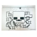 Minecraft Creepers Need Hugs A/4 Spiral-Skizzenheft mit 40 Blatt und Aufklebern