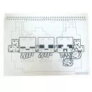 Minecraft Creepers Need Hugs A/4 Spiral-Skizzenheft mit 40 Blatt und Aufklebern