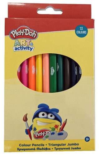 Play-Doh Art Jumbo Dreieckige Buntstifte 12 Stk