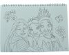 Disney Prinzessin Spring A/4 Spiral Skizzenbuch mit 40 Blättern und Aufklebern