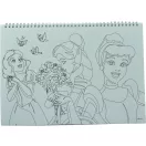 Disney Prinzessin Spring A/4 Spiral Skizzenbuch mit 40 Blättern und Aufklebern