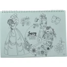 Disney Prinzessin Spring A/4 Spiral Skizzenbuch mit 40 Blättern und Aufklebern