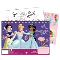   Disney Prinzessin Your World A/4 Spiral Skizzenbuch mit 40 Blättern und Aufklebern