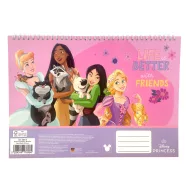 Disney Prinzessin Life A/4 Spiral-Skizzenheft, 30 Blatt