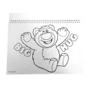 Disney Toy Story Lotso A/4 Spiral-Skizzenheft mit 40 Blättern und Aufklebern