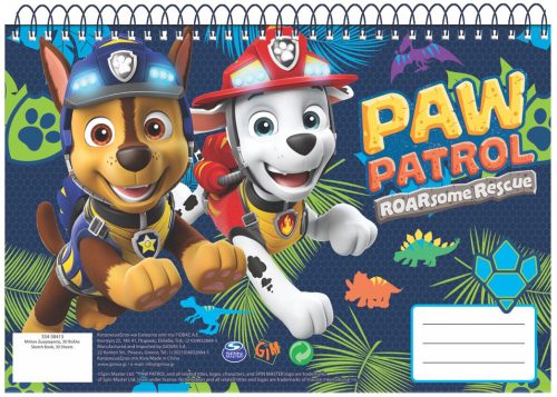 Paw Patrol A/4 Spiral-Skizzenbuch 30 Seiten