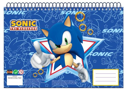 Sonic, the Hedgehog A/4 Spiral-Skizzenbuch, 30 Blätter