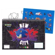   Sonic the Hedgehog Get Me Sonic the Hedgehog A/4 Spiral-Skizzenbuch mit 40 Blättern und Aufklebern