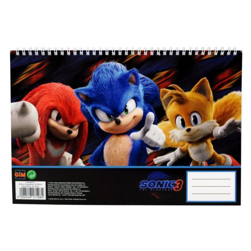 Sonic der Igel Hype Man A/4 Spiral-Skizzenbuch, 30 Blatt