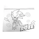 Sonic the Hedgehog Speedy A/4 Spiral-Skizzenbuch mit 40 Blatt und Aufklebern