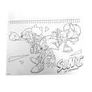 Sonic the Hedgehog Speedy A/4 Spiral-Skizzenbuch mit 40 Blatt und Aufklebern
