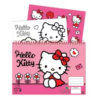   Hello Kitty Sweetheart A/4 Spiral-Skizzenbuch mit 40 Blatt und Aufklebern