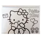 Hello Kitty Sweetheart A/4 Spiral-Skizzenbuch mit 40 Blatt und Aufklebern