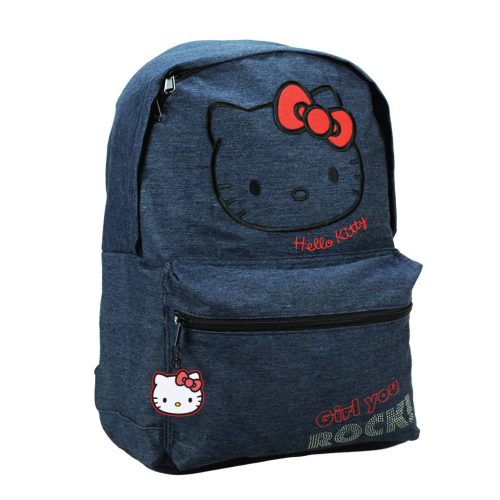 Hello Kitty Denim Schultasche, 39 cm Tasche