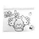 Hello Kitty World A/4 Spiral-Skizzenheft mit 40 Seiten und Aufklebern