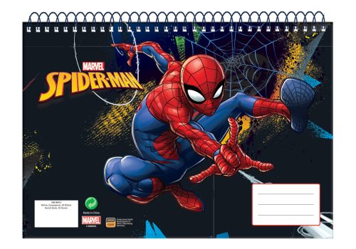 Spiderman Dark A/4 Spiral-Skizzenbuch, 30 Blätter