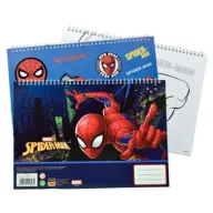   Spiderman Splotch A/4 Spiral-Skizzenbuch mit 40 Blatt und Aufklebern