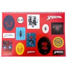 Spiderman World of Webs A/4 Spiral-Skizzenbuch mit 40 Blättern und Aufklebern