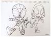 Spiderman Spidey Dino-Webs A/4 Spiral-Skizzenbuch mit 40 Blättern und Aufklebern