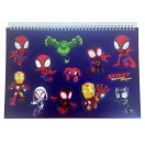 Spiderman Spidey Web A/4 Spiral-Skizzenheft mit 40 Blatt und Aufklebern