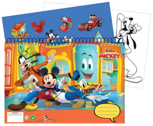 Disney Mickey Fun Times A/4 Spiral-Skizzenbuch 40 Blätter mit Aufkleber