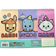   Disney Animals Classic A/4 Spiral-Skizzenbuch mit 40 Blättern und Aufklebern