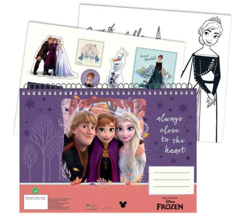 Disney Eiskönigin Heart A/4 Spiral-Skizzenbuch mit 40 Seiten und Aufklebern