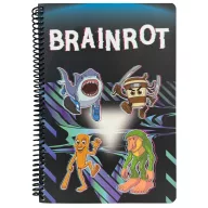 Brainrot Dark B/5 liniertes Spiralheft mit 70 Blatt